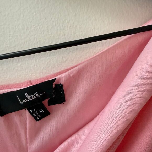 Lulus Becca Light Pink Twisted One-Shoulder Mini Dress size medium - Picture 6 of 8